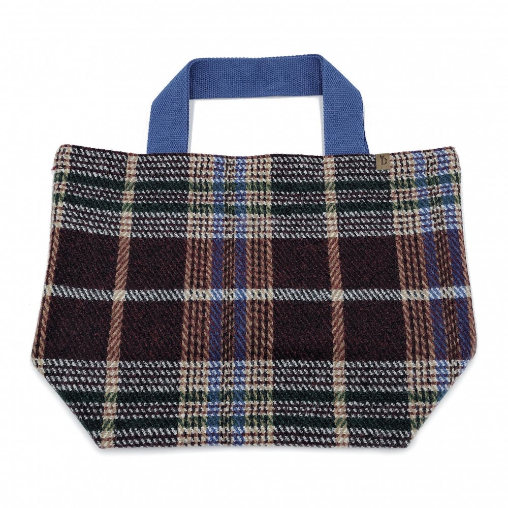 Do Everything in Love Plaid Knit Tote Handbag - 100% Polyester - Approximately 11" H x 15.5" x 5" D - 5" Handles view 2