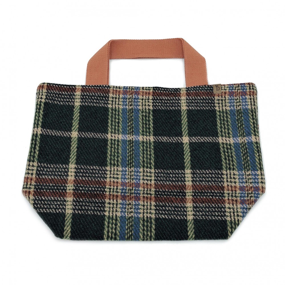 Do Everything in Love Plaid Knit Tote Handbag - 100% Polyester - Approximately 11" H x 15.5" x 5" D - 5" Handles view 4