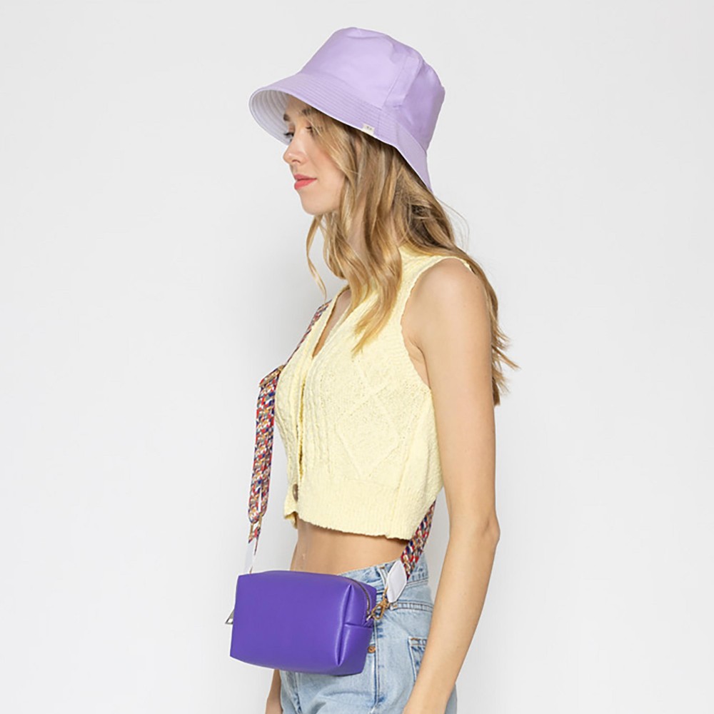 Faux Leather Solid - Fully Lined - Spot Clean Only - 100% Polyurethane - Zipper Closure - Has Anchors For Shoulder Strap - Approximately 7.8" W X 4.7" H *Strap As Shown Sold Separately view 2