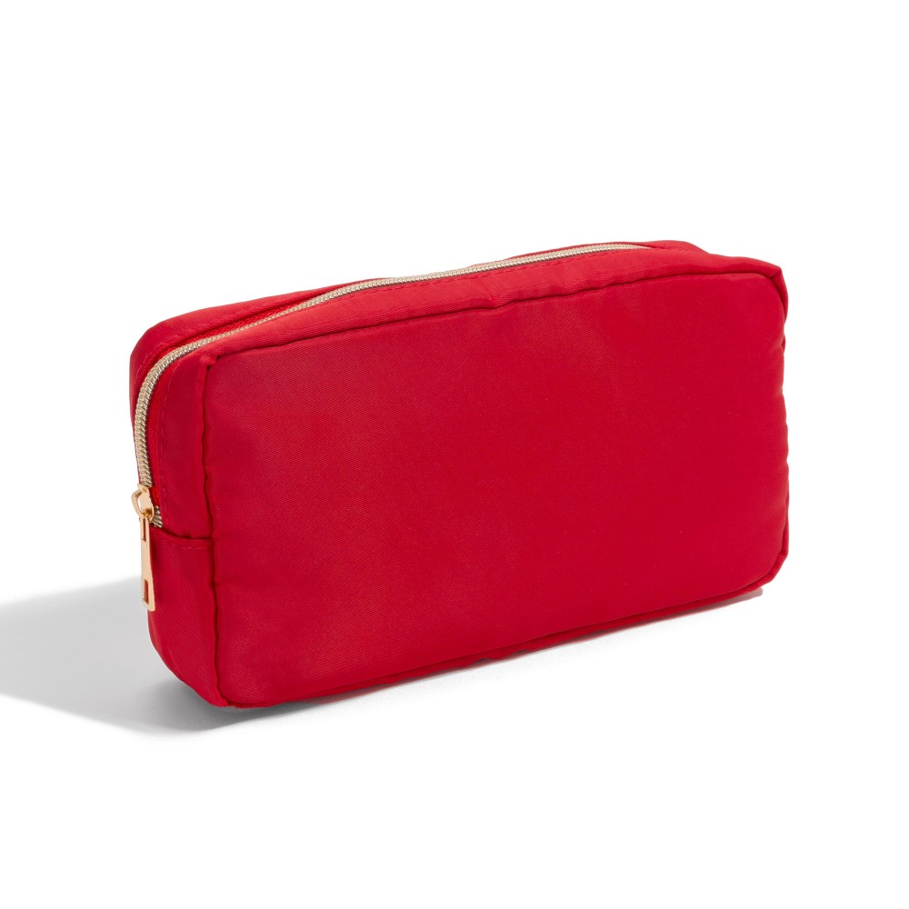 Nylon Zipper Pouch - Full Zipper Closure - Water Resistant Material - Approximately 9.5" W X 4.5" T X 3" D view 2