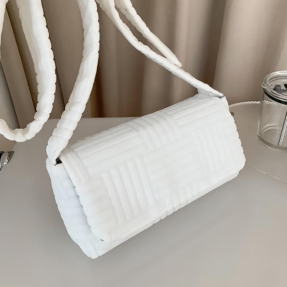 Quilted Envelope Cross Body Bag With Buckle - Magnetic Flap Closure - Adjustable Cross Body Strap - Approximately 9.5"L x 5.5"H x 2.4"D view 2
