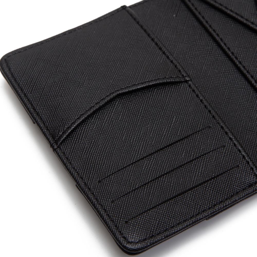 Vegan Leather Woven Bifold Wallet - Five Inside Pockets - Three Card Holders - 4.5" W X 3" H view 6