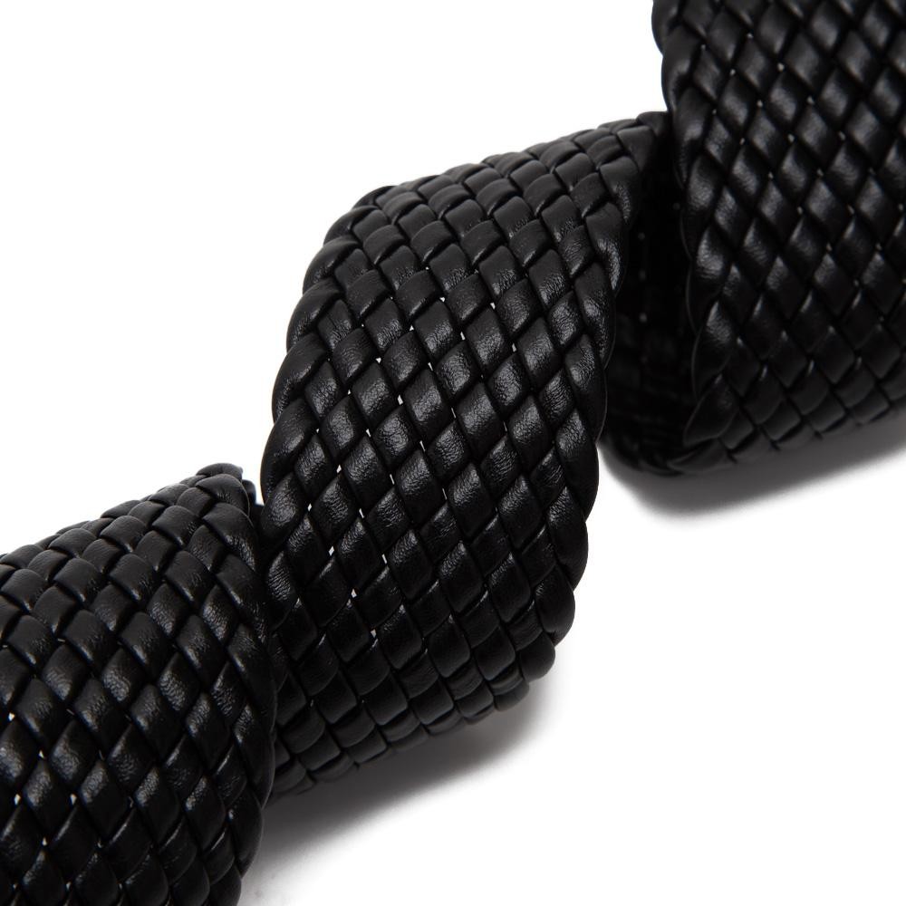 Braided Vegan Leather Adjustable Bag Strap - Approximately 30"-54" L - 1.75" W - Lobster Claw Attachment view 4