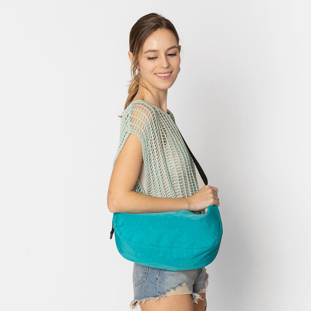 Do Everything In Love Water Resistant Crossbody Bag With Adjustable Strap - Full Zipper Closure - Lined Body With One Zipper Pocket - Adjustable Strap 20" L - Body Approximately 14" W X 8" T X 4" D - Material : Shell: 100% Nylon Lining: 100% Polyester view 2