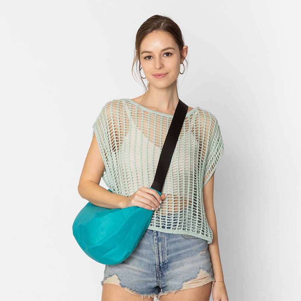 Do Everything In Love Water Resistant Crossbody Bag With Adjustable Strap - Full Zipper Closure - Lined Body With One Zipper Pocket - Adjustable Strap 20" L - Body Approximately 14" W X 8" T X 4" D - Material : Shell: 100% Nylon Lining: 100% Polyester view 4
