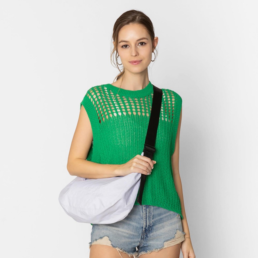 Do Everything In Love Water Resistant Crossbody Bag With Adjustable Strap - Full Zipper Closure - Lined Body With One Zipper Pocket - Adjustable Strap 20" L - Body Approximately 14" W X 8" T X 4" D - Material : Shell: 100% Nylon Lining: 100% Polyester view 2