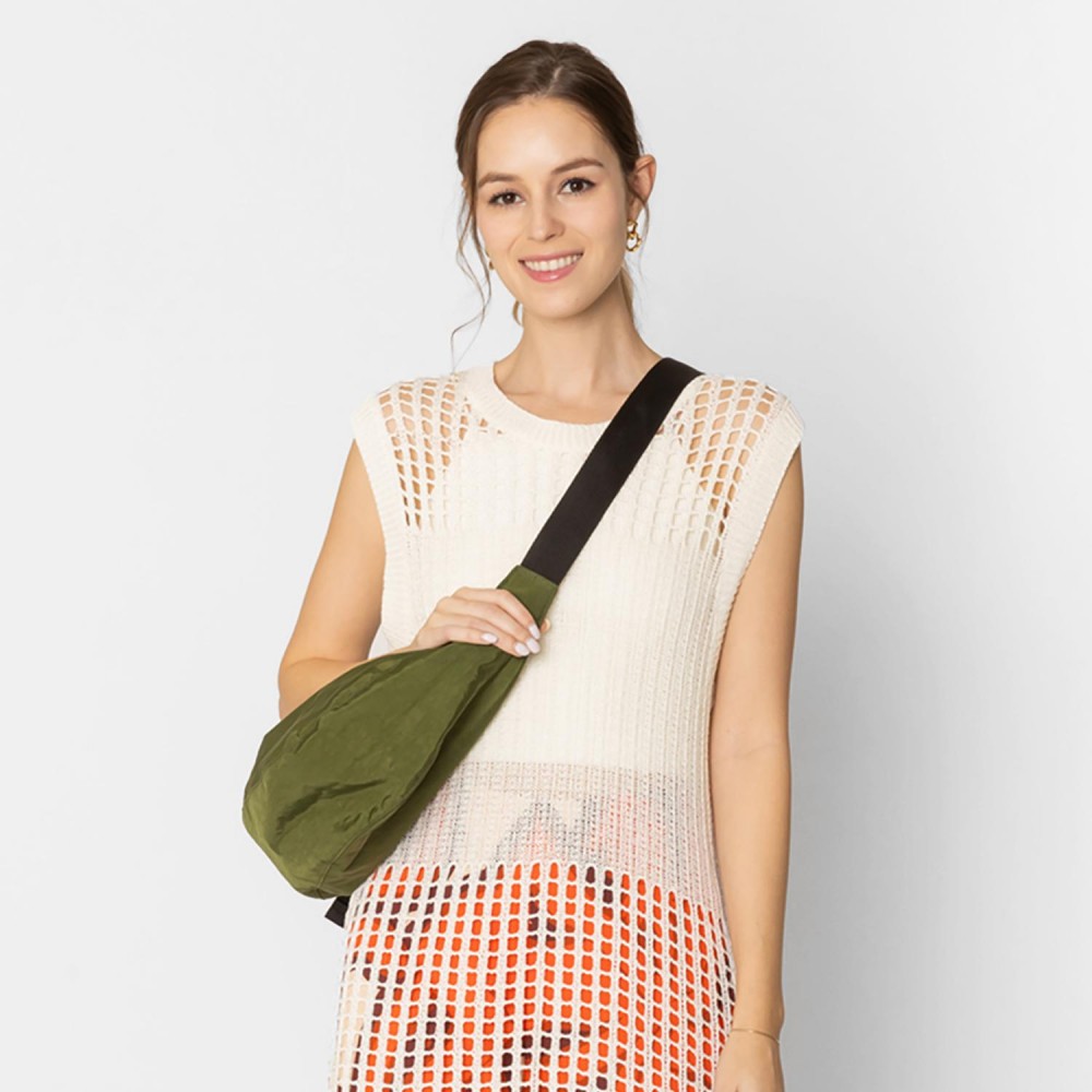 Do Everything In Love Water Resistant Crossbody Bag With Adjustable Strap - Full Zipper Closure - Lined Body With One Zipper Pocket - Adjustable Strap 20" L - Body Approximately 14" W X 8" T X 4" D - Material : Shell: 100% Nylon Lining: 100% Polyester view 4