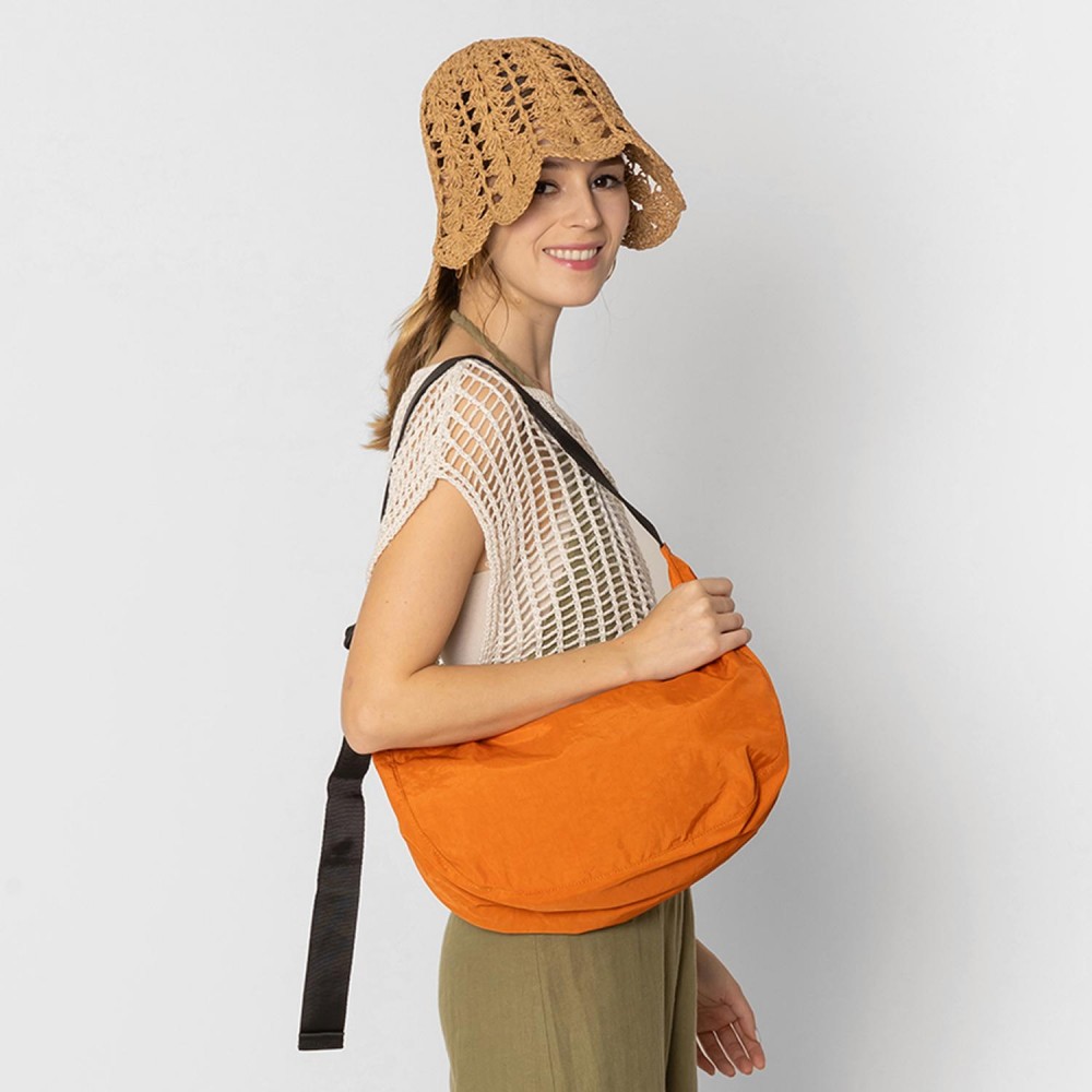 Do Everything In Love Water Resistant Crossbody Bag With Adjustable Strap - Full Zipper Closure - Lined Body With One Zipper Pocket - Adjustable Strap 20" L - Body Approximately 14" W X 8" T X 4" D - Material : Shell: 100% Nylon Lining: 100% Polyester view 2