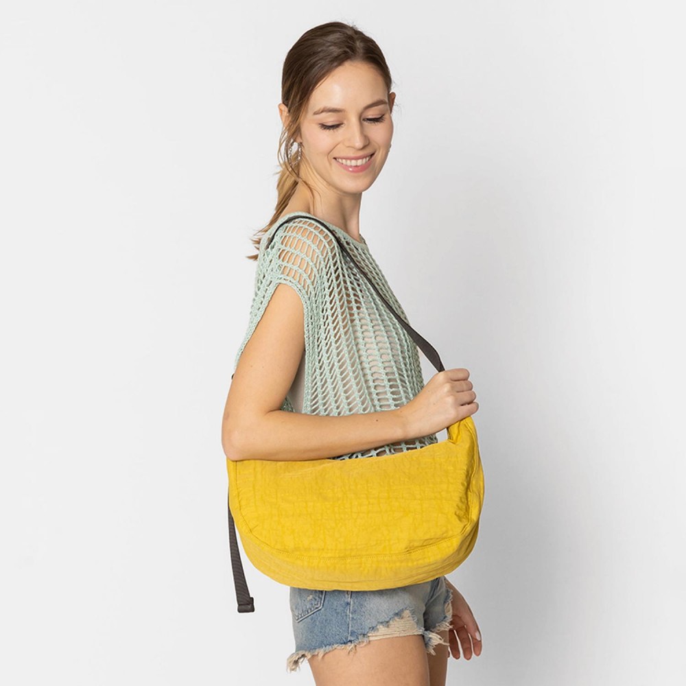 Do Everything In Love Water Resistant Crossbody Bag With Adjustable Strap - Full Zipper Closure - Lined Body With One Zipper Pocket - Adjustable Strap 20" L - Body Approximately 14" W X 8" T X 4" D - Material : Shell: 100% Nylon Lining: 100% Polyester view 2