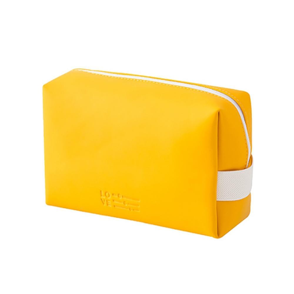 Water Resistant PU Makeup Pouch With Elastic Accent Band - Water Resistant - Approximately 6" L x 4.5" T x 2.5" D view 2