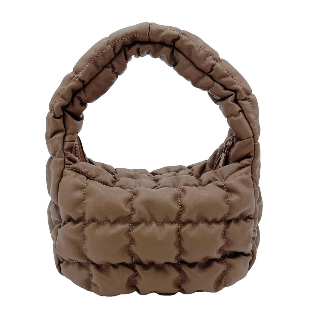 Do Everything In Love Vegan Leather Quilted Puffer Tote Bag - Full Zip Closure - 1 Inner Open Pocket - Approximate 7" L x 5" T x 3" D - 100% Polyester view 4