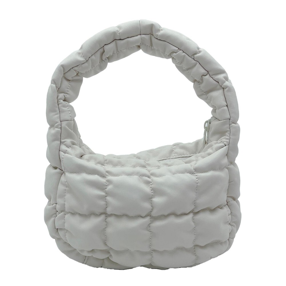 Do Everything In Love Vegan Leather Quilted Puffer Tote Bag - Full Zip Closure - 1 Inner Open Pocket - Approximate 7" L x 5" T x 3" D - 100% Polyester view 4