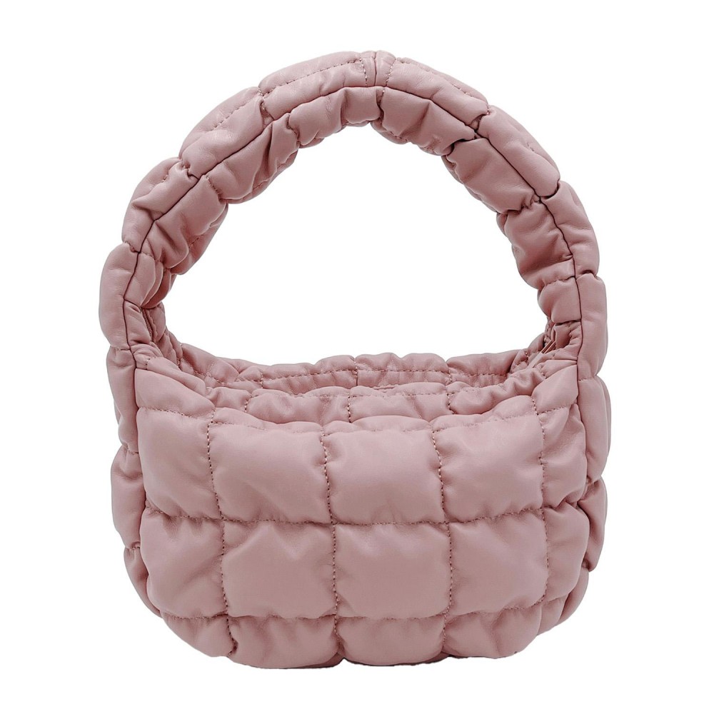 Do Everything In Love Vegan Leather Quilted Puffer Tote Bag - Full Zip Closure - 1 Inner Open Pocket - Approximate 7" L x 5" T x 3" D - 100% Polyester view 4