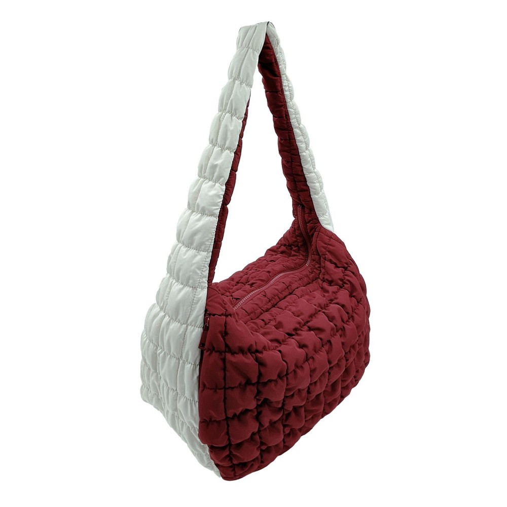Do Everything In Love Game Day Quilted Puffer Shoulder Tote Bag - Full Zip Closure - One Interior Zip Pocket - Two Interior Open Pockets - Approximate 16" L x 12" T x 8" D - 100% Polyester view 4