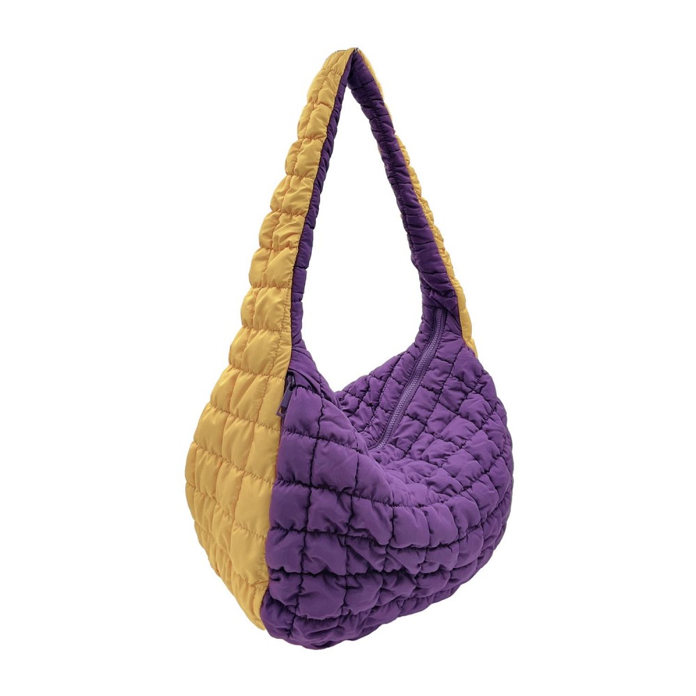 Do Everything In Love Game Day Quilted Puffer Shoulder Tote Bag - Full Zip Closure - One Interior Zip Pocket - Two Interior Open Pockets - Approximate 16" L x 12" T x 8" D - 100% Polyester view 4