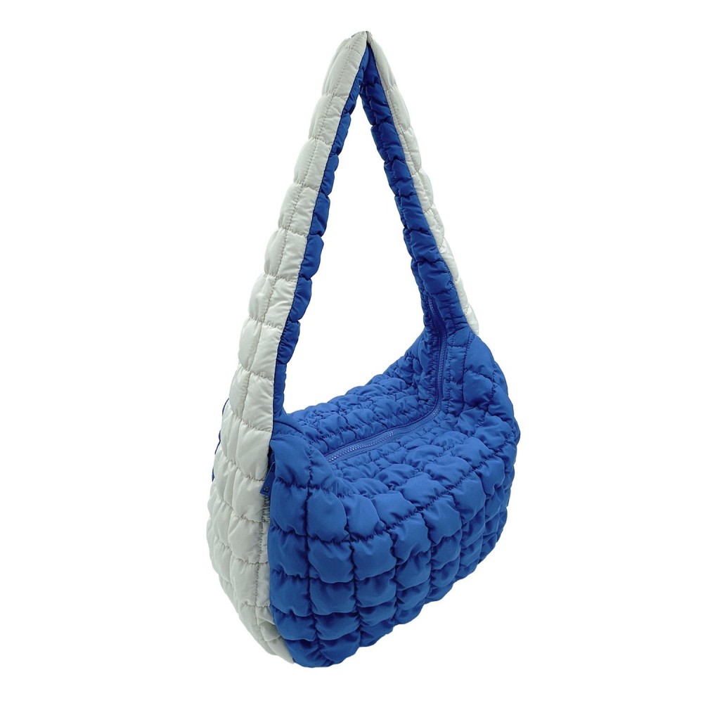 Do Everything In Love Game Day Quilted Puffer Shoulder Tote Bag - Full Zip Closure - One Interior Zip Pocket - Two Interior Open Pockets - Approximate 16" L x 12" T x 8" D - 100% Polyester view 4