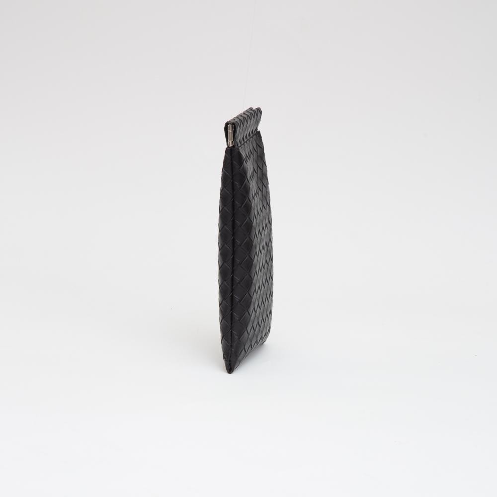 Woven Vegan Leather Glasses Case - Magnetic Closure - Lined Body view 6