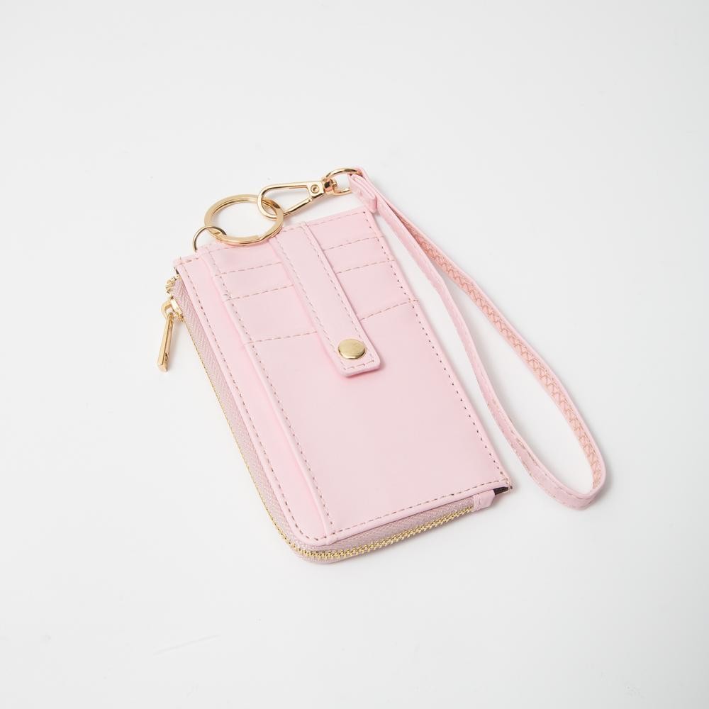 Woven Vegan Leather Wallet Key Ring - Removeable Wristlet - 3 Outer ...