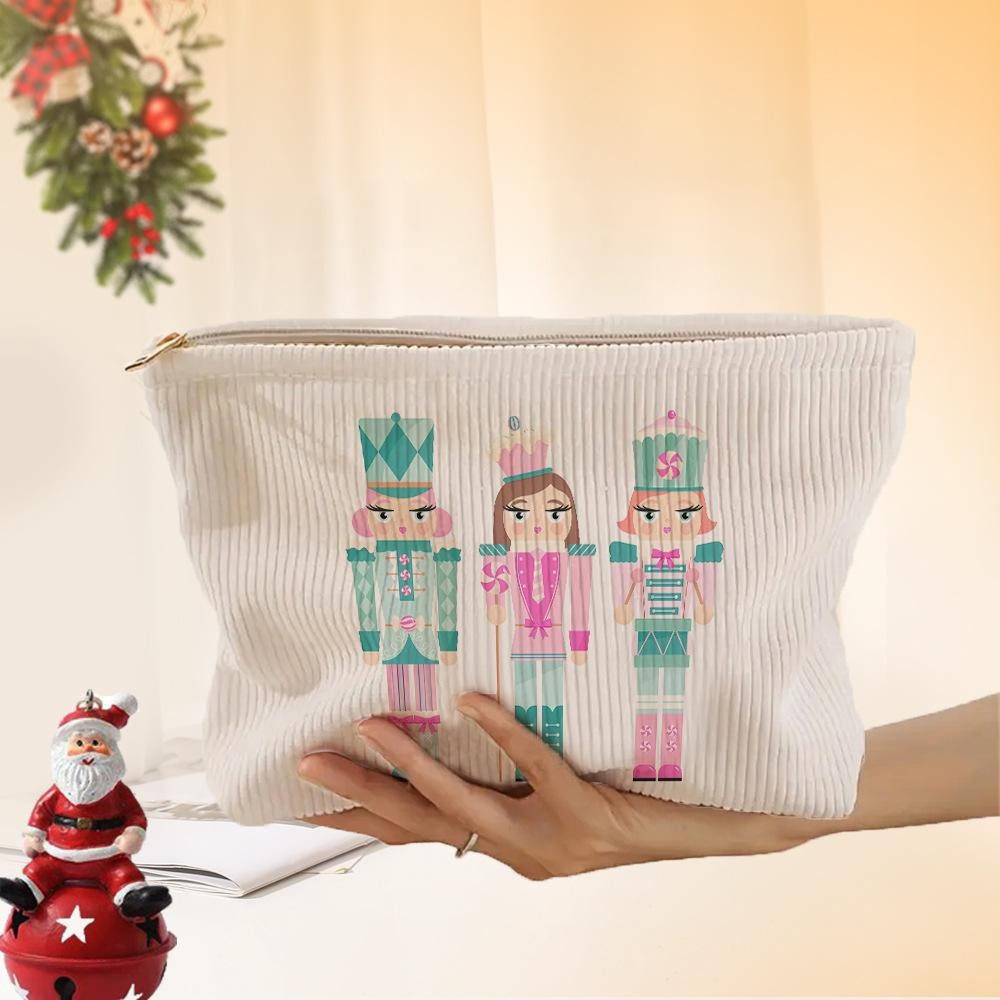 Nutcrackers Pouch - Full Zip Closure - Lined Body - Approximately 10" L X 7.75" T view 2