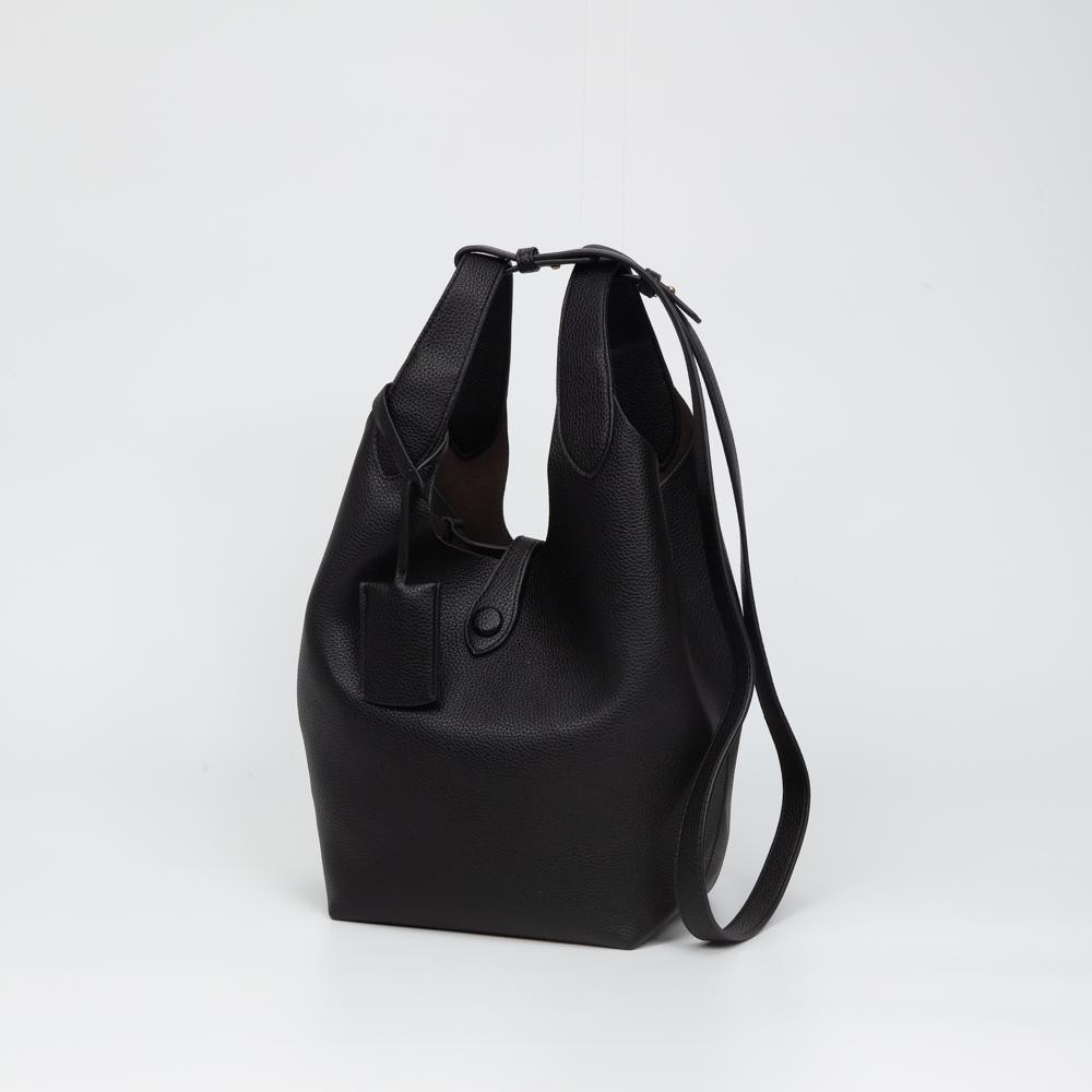 Vegan Leather Tote Bag - Single Handle - Magnetic Closure - Approximately 16" T x 15" W x 6" D - Handle Drop 43" L view 2