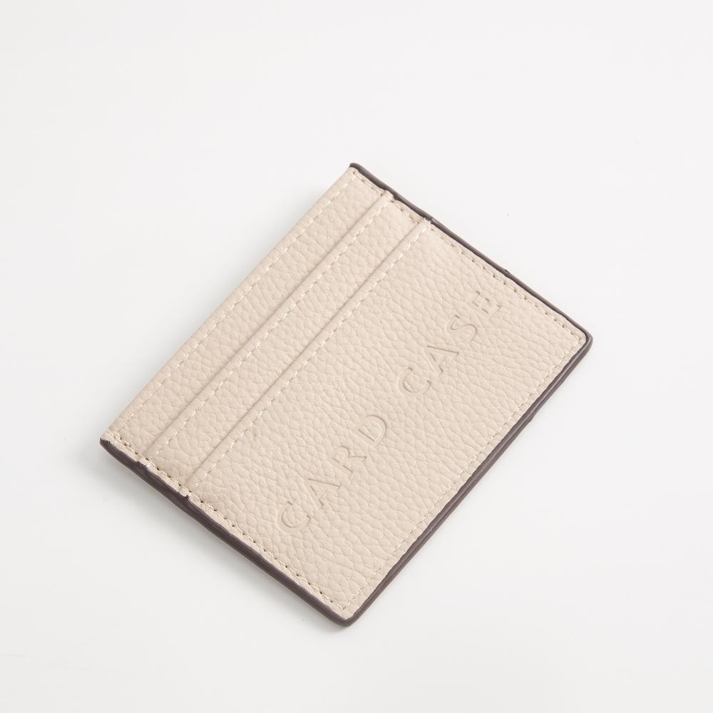 Double-Sided Woven Vegan Leather Card Holder - Open Inner Pocket - Six Card Holders - Three On Either Side - Approximately 4" L x 3" T view 2