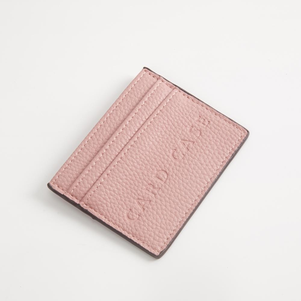 Double-Sided Woven Vegan Leather Card Holder - Open Inner Pocket - Six Card Holders - Three On Either Side - Approximately 4" L x 3" T view 2