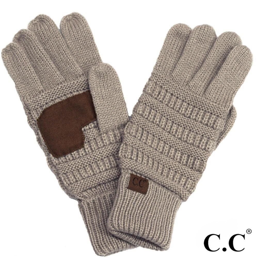 C.C G-20 Solid Ribbed Smart Touch Gloves. - Touchscreen Compatible - One size fits most - 100% Acrylic view 2