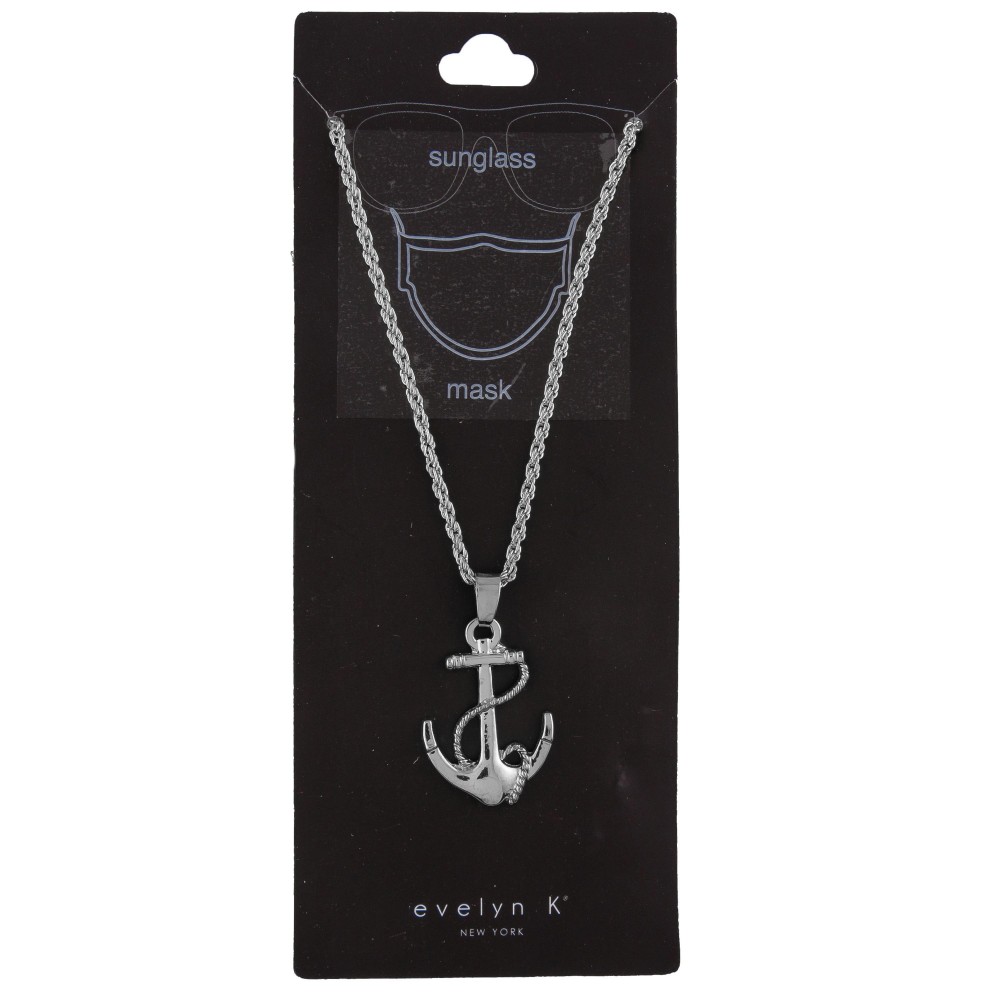 Do everything in Love Brand Anchor Charm Sunglasses Chain Holder / Mask Holder. - Holds Sunglasses or Mask Around Neck - Approximately 30" L - Anchor 1.25" view 2