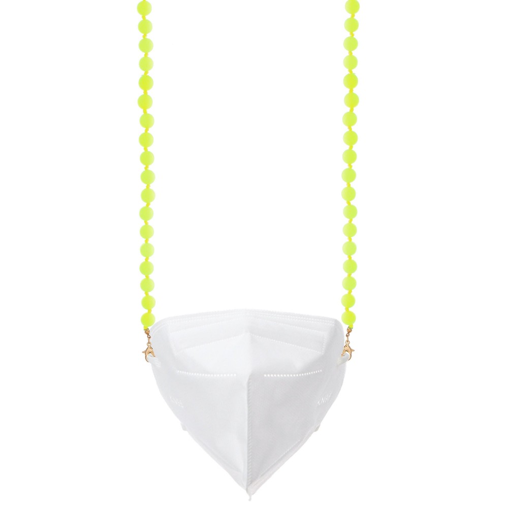 Rubber Ball Beaded Face Mask Lanyard. - Secures Face Mask Around Neck - Approximately 30" L - 9mm Bead Size view 2